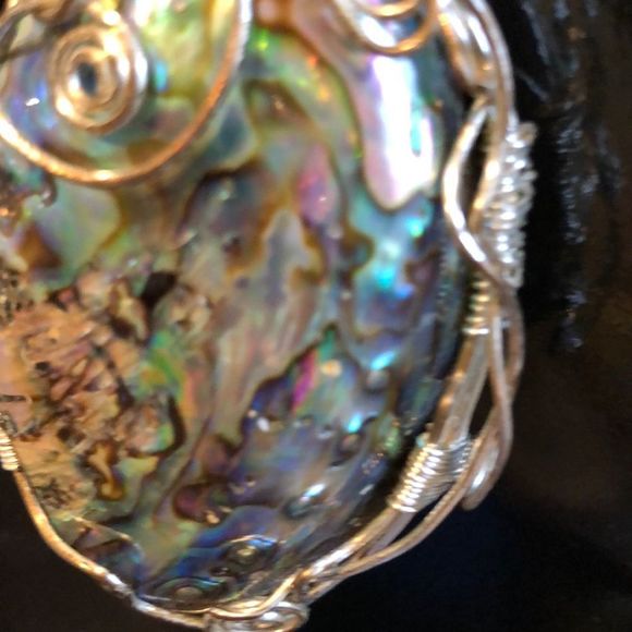 Sterling silver handmade alabaster chunky chain - Picture 10 of 12